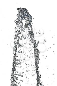 water on a white background