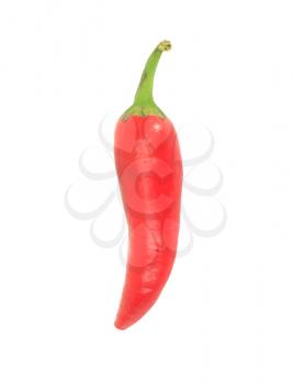 red hot chili pepper isolated on white background 