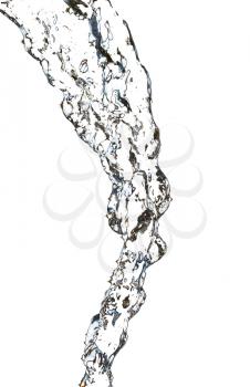 stream of water on a white background