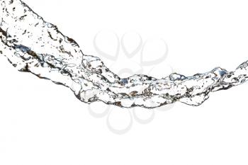 stream of water on a white background