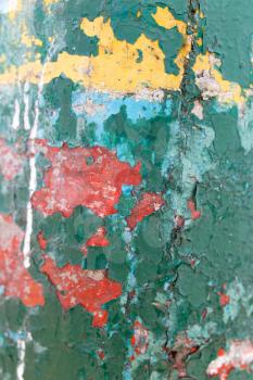 abstract background of green painted concrete wall