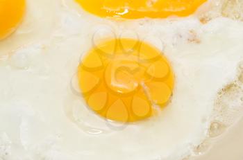 fried egg in a frying pan