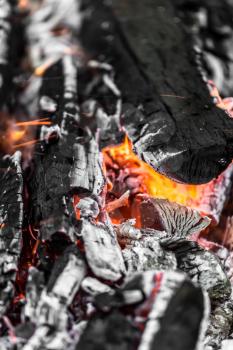 coals as background