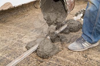 pouring cement floors