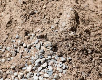 background of sand and gravel