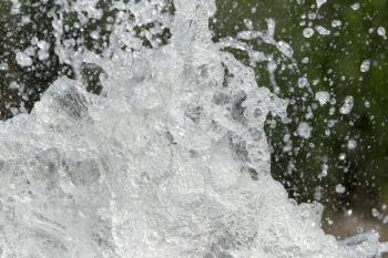 rough water with splashes on nature