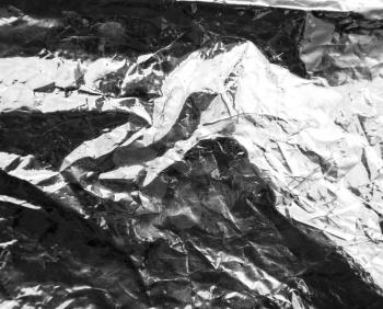 crumpled silver foil as a background