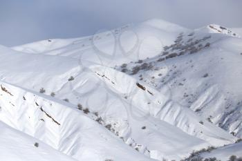 snowy mountains in Kazakhstan