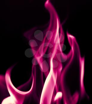 red fire flames on a black background