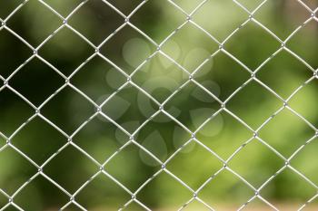metal fence in nature as a background