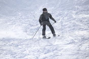people skiing in the winter