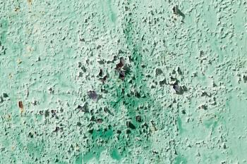 old background of rusty metal painted green