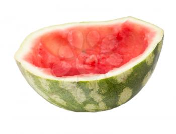 sliced watermelon on a white background