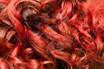 background of red wavy hair