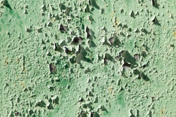 old background of rusty metal painted green