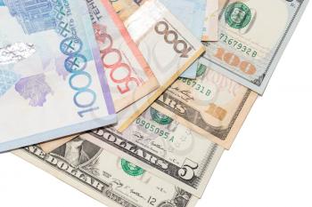 Money Kazakhstan tenge and US dollars