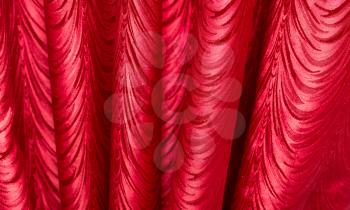Red fabric as a background. texture