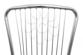 folding metal chair on a white background