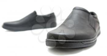 Black shoes on a white background