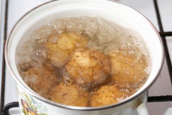 potatoes cooked in a pan