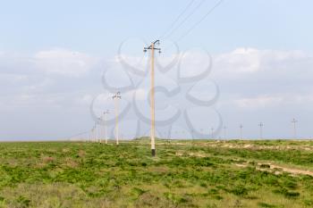 Power poles in the Outdoors