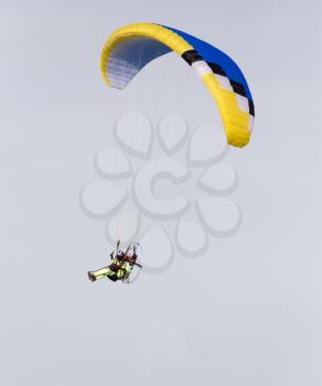 parachute on a sky background