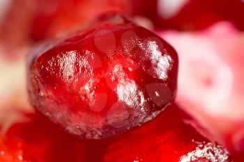Pomegranate as a background. super macro