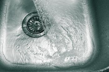 Water from the tap in the sink