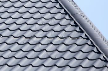 metal roofing roof as background