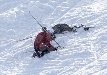 skier fell