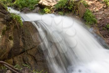 beautiful waterfall in nature