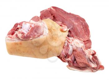 pork meat on a white background