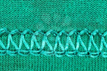 green fabric as a background. macro