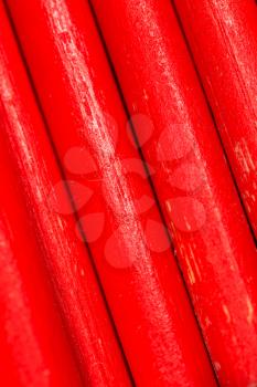 red pencils as background