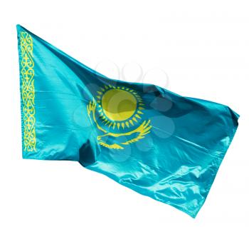 Kazakhstan flag on a white background