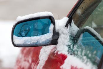 winter snow on cars
