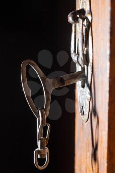 old key in the door