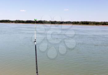 fishing rod on the river