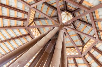 roof structure from the inside as a background