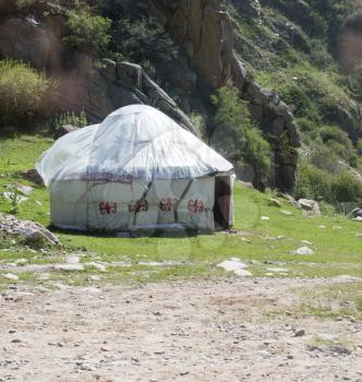yurt in Kyrgyzstan in nature