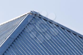 metal roof of the house