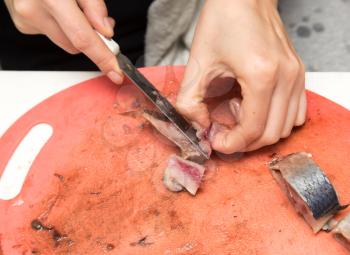 Chef cuts herring