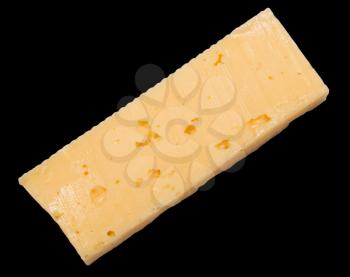 cheese on a black background