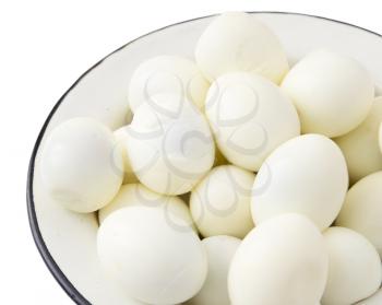 boiled eggs on a white background