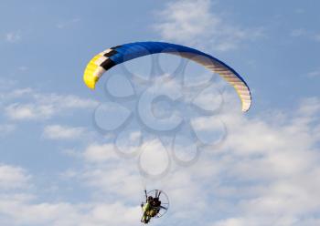 extreme sport parachute in the sky