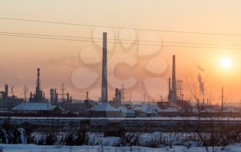 Industrial Plant at sunset