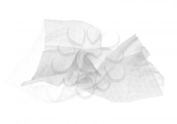 White napkin on a white background