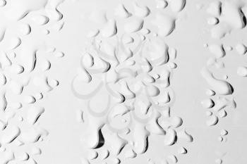 water drops on a white background