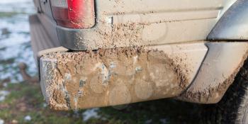 dirt on the cars SUV