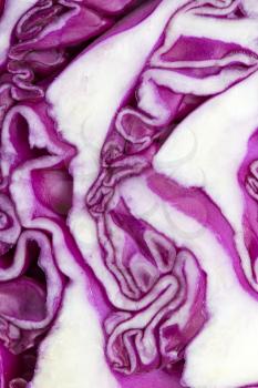 Fresh red cabbage as an abstract background